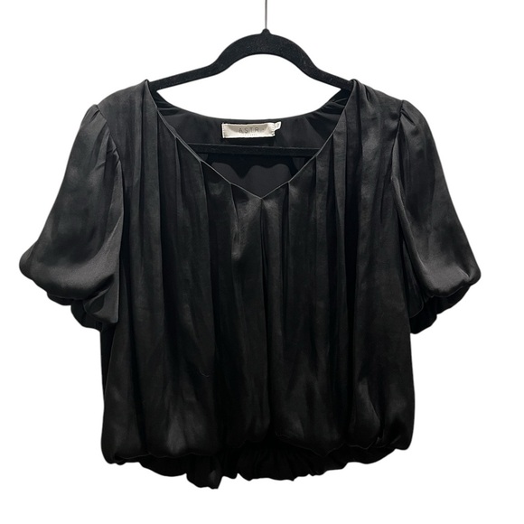 ASTR the label black balloon sleeve and balloon waist top size S - Picture 1 of 7